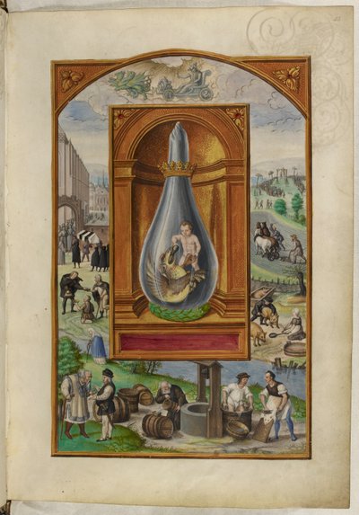 Ms Harley 3469, f.23 Criança e dragão em frasco, o Quarto Tratado, de 