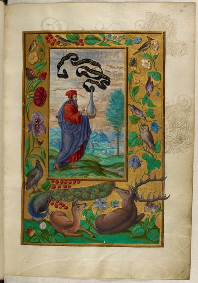 Ms Harley 3469, f.2 Filósofo com frasco, o Primeiro Tratado, de 