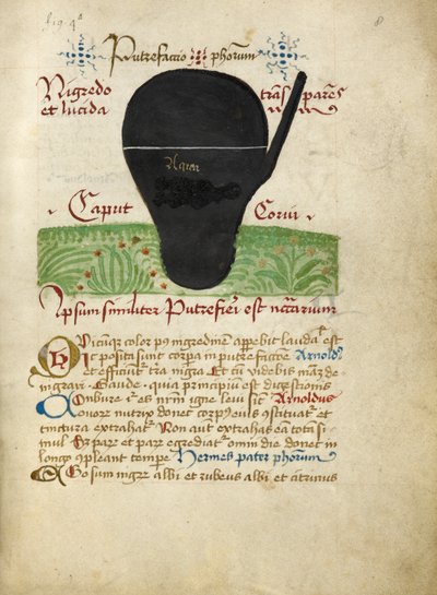 Ms Sloane 2560, f.8 dos Tratados Alquímicos, final do século XV (velino) de German School
