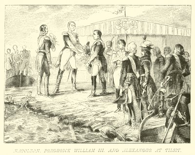 Napoleão, Frederico Guilherme III e Alexandre no Tilsit de German School