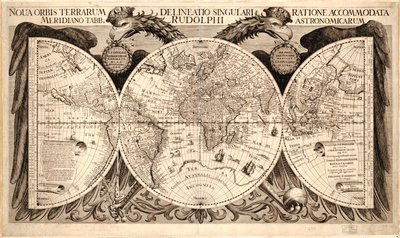 Um novo mundo, de "mesa Rodolphine" por Johannes Kepler, 1627-1630 de German School