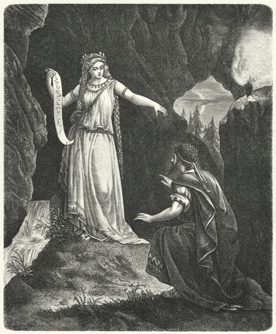 Numa Pompilius com a ninfa Egeria (gravura) de German School