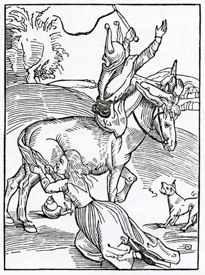 De grande repercussão, procedynge of small occasyon, ilustração da tradução inglesa de Alexander Barclay de &39;The Ship of Fools&39;, de uma edição publicada em 1874 de German School