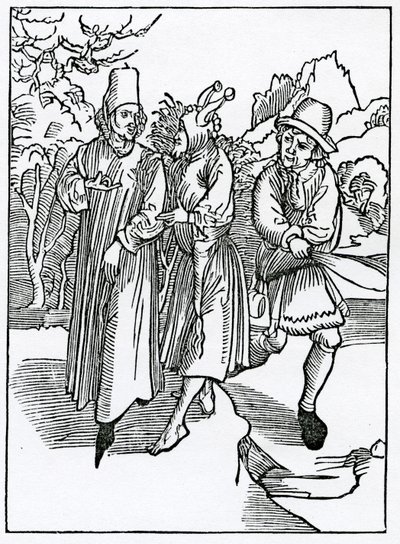 Da época de unkyndnes e folys que segue, ilustração da tradução inglesa de Alexander Barclay de &39;The Ship of Fools&39;, de uma edição publicada em 1874. de German School