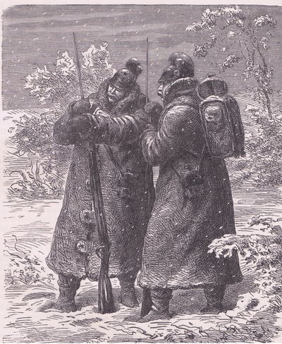 Outpost in the snow, Cassells History of the War between France and Germany publicado por Cassell and Company Limited, c.1890 (litho) de German School