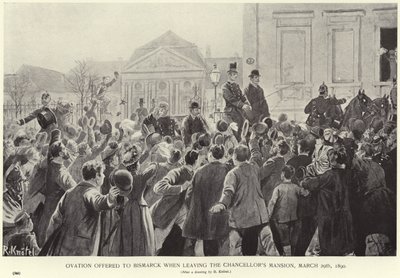 Ovação oferecido a Otto von Bismarck ao sair da mansão dos Chanceleres de German School
