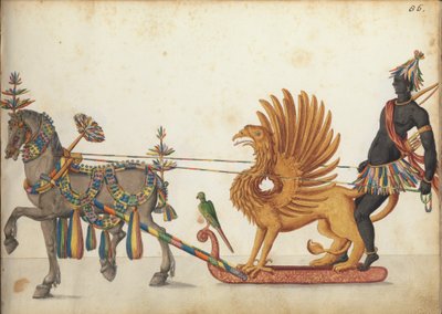 Trenó de concurso no desfile, c.1640 de German School