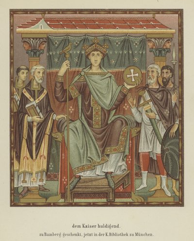 Homenagem ao Santo Imperador Romano Otto III (cor litho) de German School