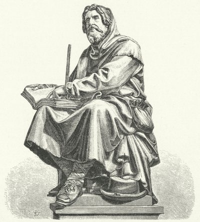 Peter Waldo, fundador do movimento espiritual cristão medieval conhecido como os waldensianos (gravura) de German School