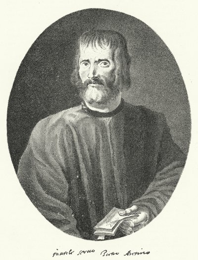 Pietro Aretino, poeta e escritor italiano (gravura) de German School