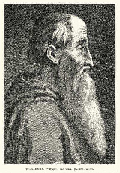 Pietro Bembo, estudioso italiano, poeta, cardeal e membro do Knights Hospitaller (litho) de German School
