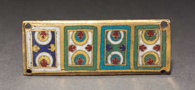 Placa de um relicário, c.1170 (cobre dourado, esmalte champlevé e cloisonné) de German School