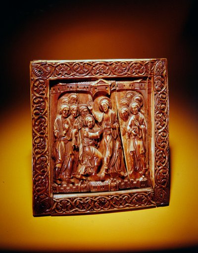Placa com Dúvida Thomas, c. 1140-60 (morsa marfim) de German School