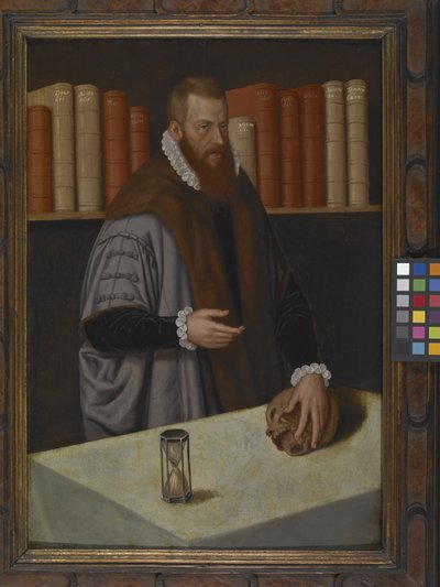 Retrato de um Doutor (óleo sobre madeira) de German School