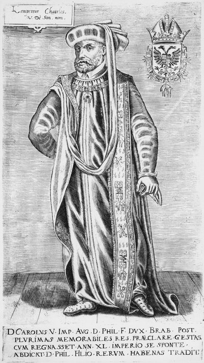 Retrato de Carlos V (1500-1558), Sacro Imperador Romano-Germânico de German School