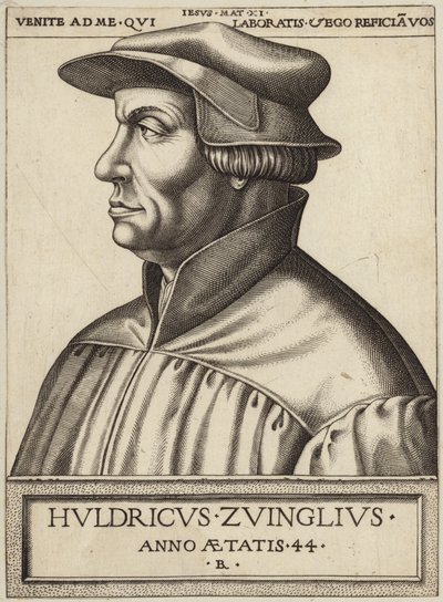 Retrato, de, huldrych zwingli de German School