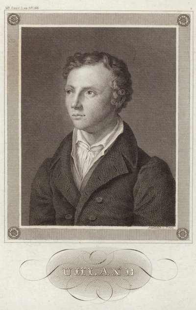 Retrato, de, ludwig, Uhland de German School