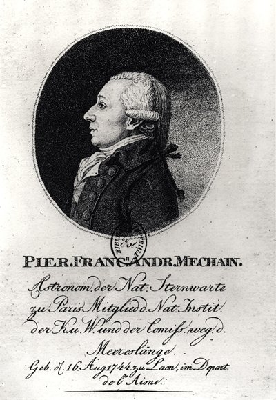 Retrato de Pierre Mechain (1744-1804) de German School