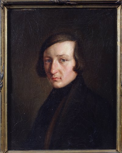Retrato do autor Heinrich Heine de German School