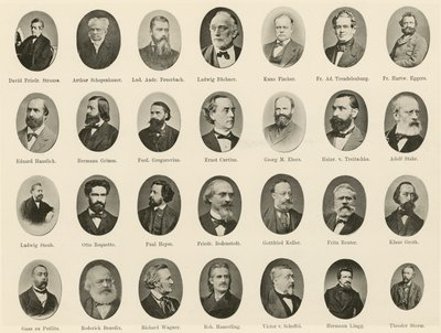 Retratos de Alemães famosos de Ritter vom Deutschen Geiste (litho) de German School
