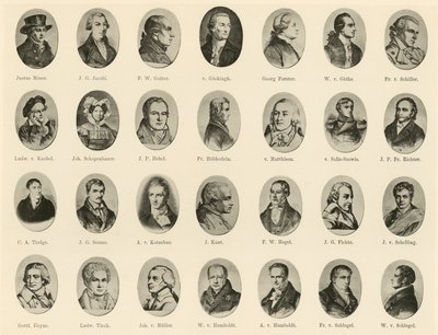 Retratos de Alemães famosos de Ritter vom Deutschen Geiste (litho) de German School