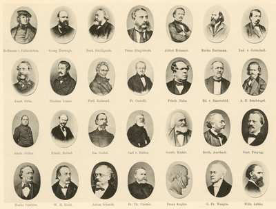 Retratos de Alemães famosos de Ritter vom Deutschen Geiste (litho) de German School