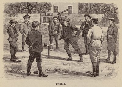 Prellball (gravura) de German School