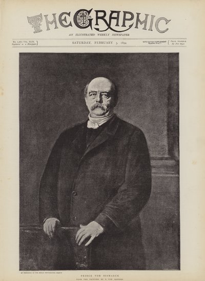 Príncipe Von Bismarck (litho) de German School