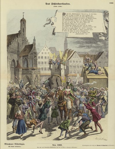 Procissão do Schoenbartlaufen, Nuremberg, Alemanha, 1349-1539 de German School