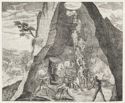 Imagem pitoresca dos Toilers nas minas de Potosi, do "Historia Antipodum" de Gottfried, bar. em 1655, de "O Romance do Rio da Prata", vol. Eu, por WH Koebel, 1914 de German School