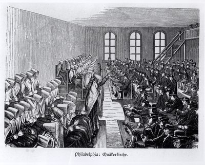 Quaker Meeting, Filadélfia, de &39;Nord Amerika&39; por Hesse-Warburg, 1888 de German School
