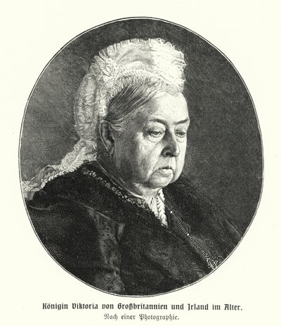 A Rainha Vitória em idade avançada (gravura) de German School