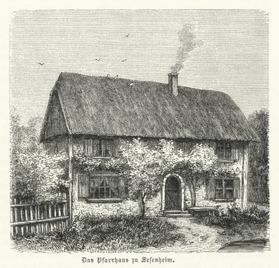 Reitoria de Sessenheim, casa de Friederike Brion, com quem Johann Wolfgang Goethe teve um caso de amor enquanto estudava na Universidade de Estrasburgo em 1770-1771. de German School