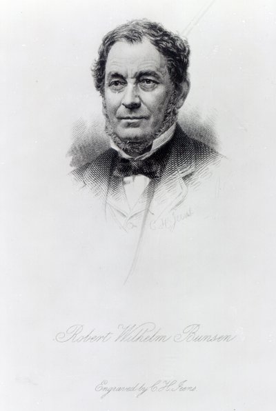 Robert Wilhelm Bunsen, gravado por CH Jeens de German School