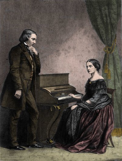 Robert e Clara Schumann, músicos alemães de German School