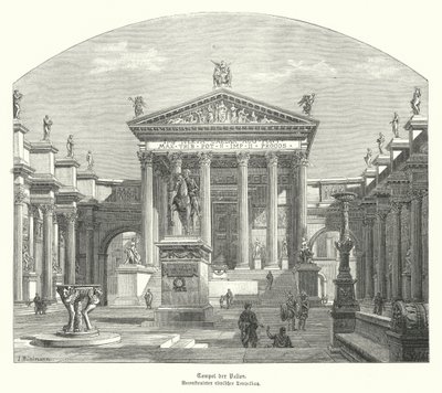 Templo Romano de Pallas (gravura) de German School