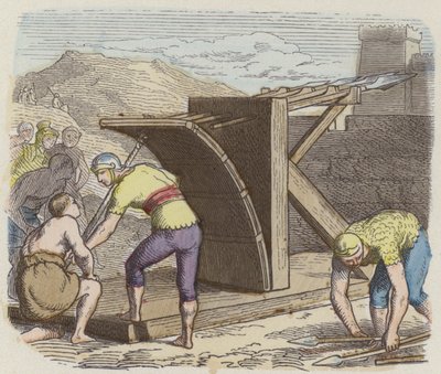 Balista romana (gravação a cores) de German School