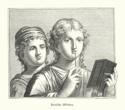 Meninas romanas (gravura) de German School