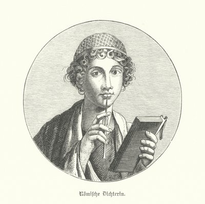 Poetisa romana (gravura) de German School