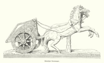 Carruagem de corrida romana (gravura) de German School