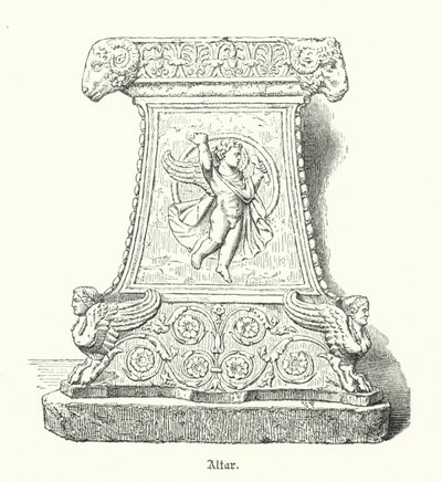 Altar religioso romano (gravura) de German School