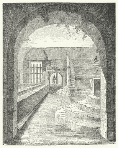 Ruínas do Pequeno Teatro em Pompeia (gravura) de German School
