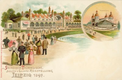 Exposição Saxónia e Thuringian Trade and Industry em Leipzig, Alemanha de German School