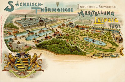 Exposição Saxónia e Thuringian Trade and Industry em Leipzig, Alemanha de German School