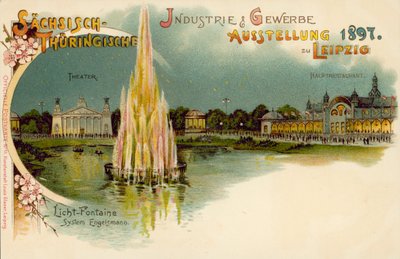 Exposição Saxónia e Thuringian Trade and Industry em Leipzig, Alemanha de German School