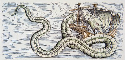 Serpente marinha ataca um navio de German School