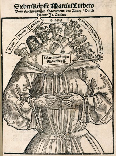 Martinho Lutero de sete cabeças de German School