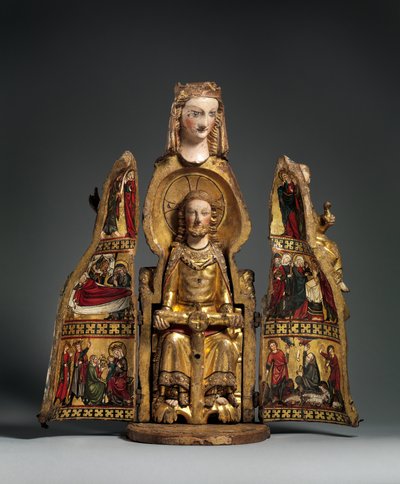 Santuário da Virgem, c.1300 (madeira dourada) de German School