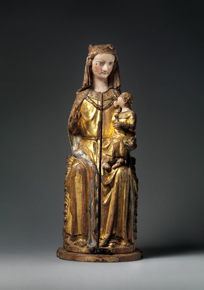 Santuário da Virgem, painel fechado, c.1300 (madeira dourada) de German School
