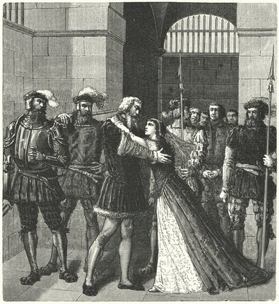 Sir Thomas More a despedir-se da filha antes da sua execução. de German School